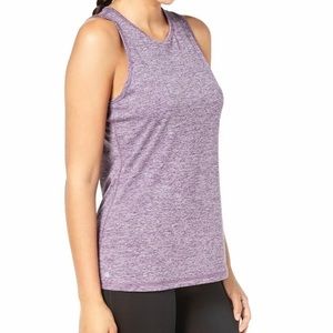 Ideology NWT Womens Heathered Keyhole Back Tank Top Small Rhapsody Lightweight